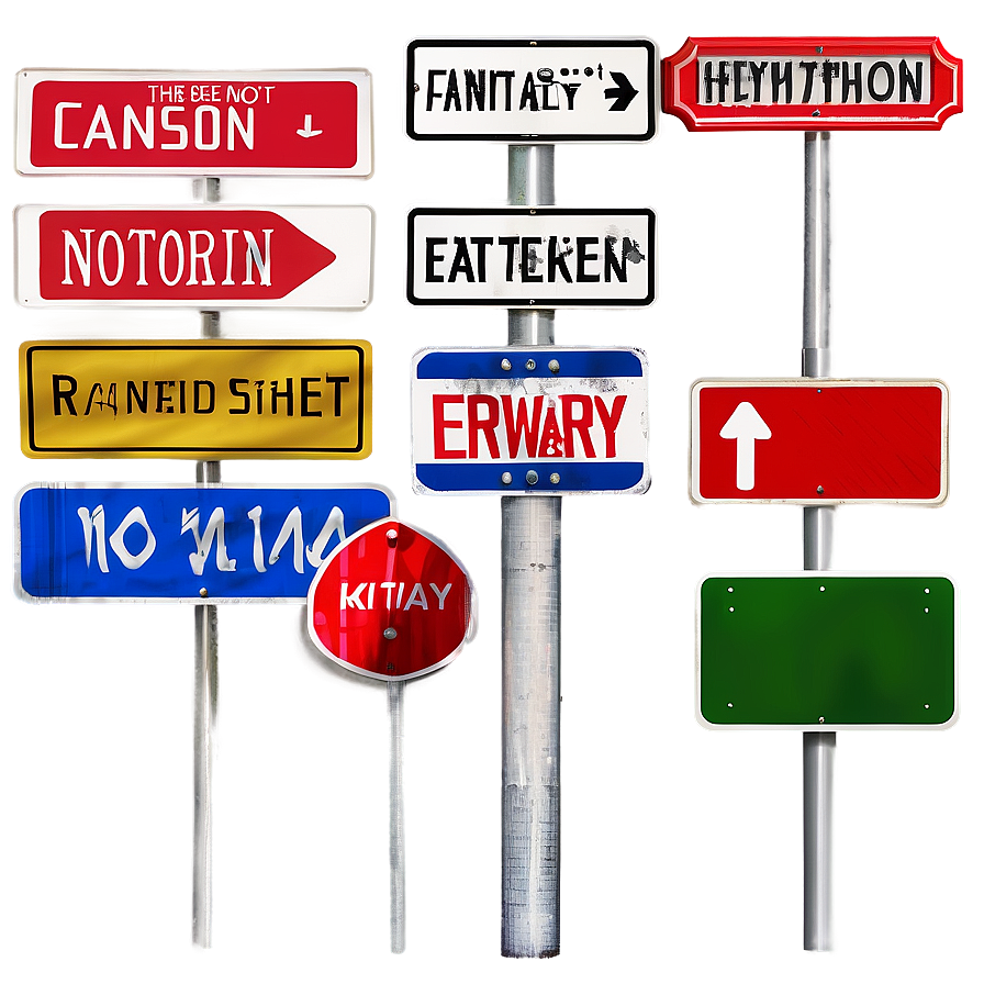 Fantasy Street Signs Png 06212024 PNG Image