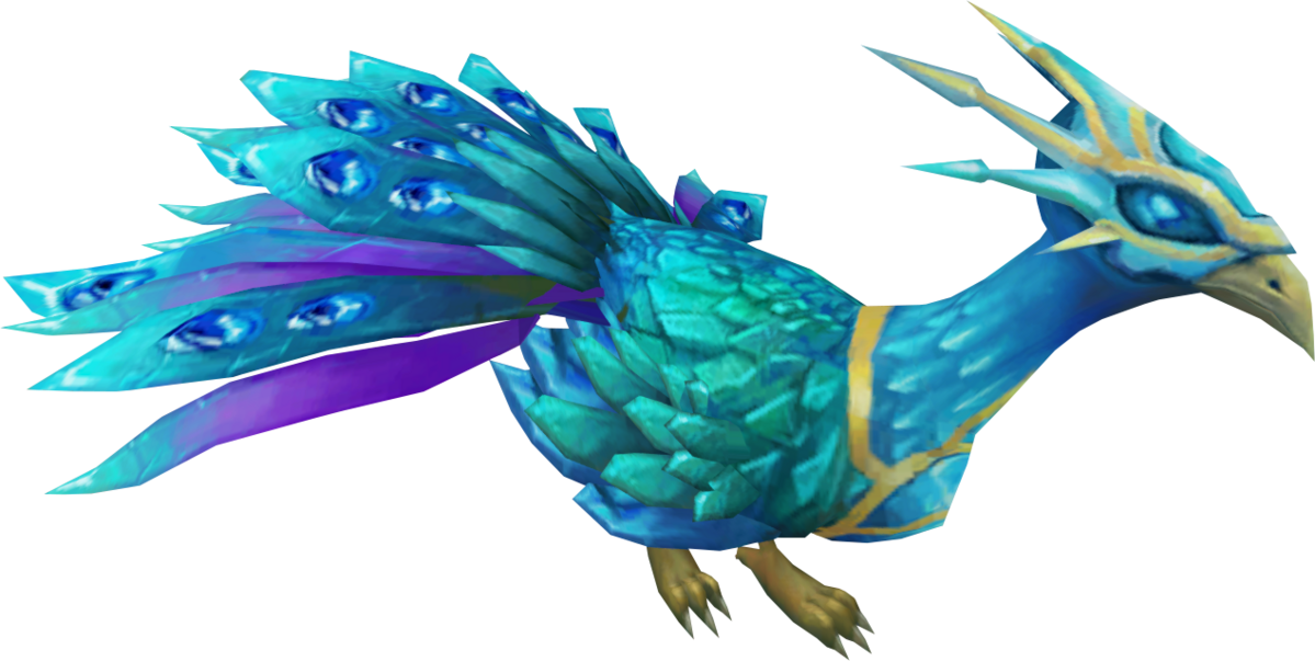 Fantasy Styled Blue Peacock PNG Image