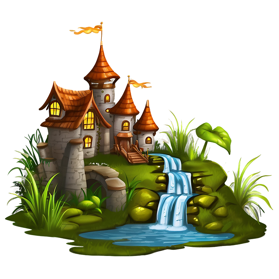 Fantasy Swamp Castle Png 06122024 PNG Image