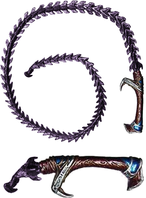 Fantasy Themed Barbed Whip PNG Image