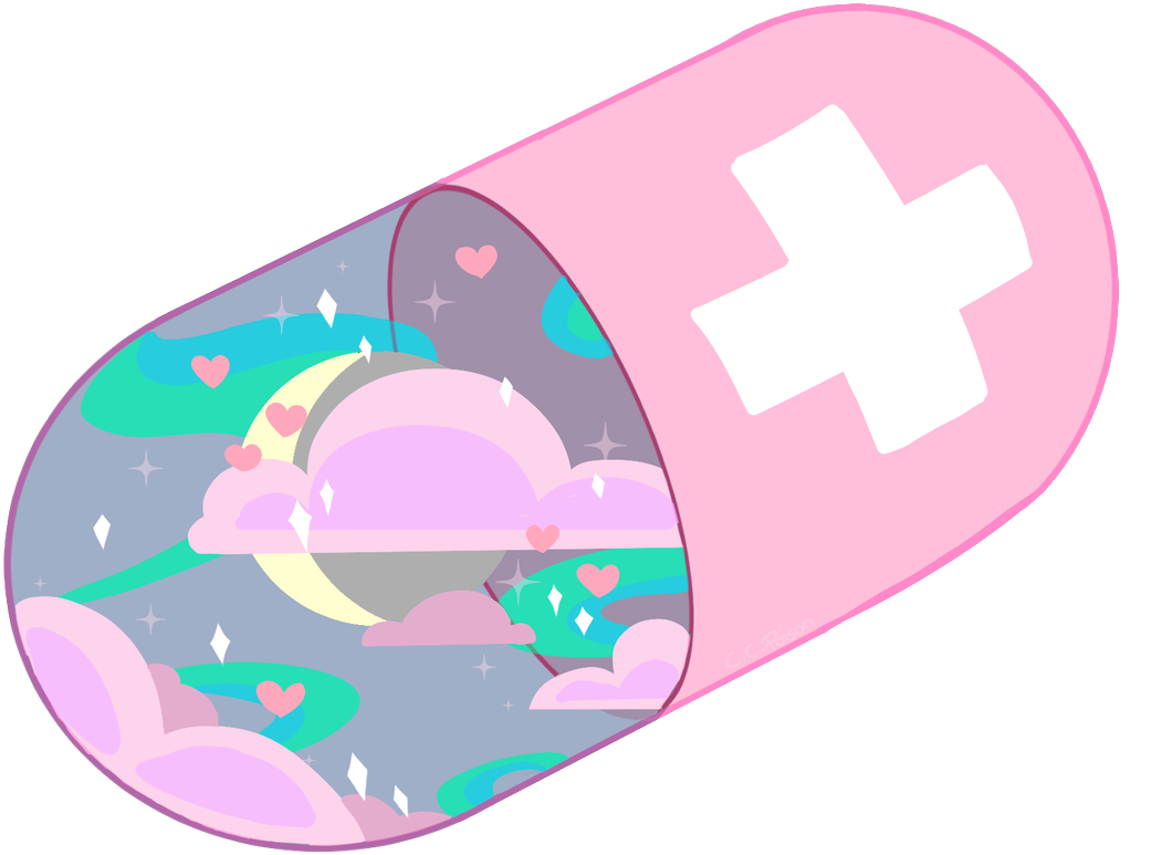 Fantasy Themed Capsule Pill PNG Image