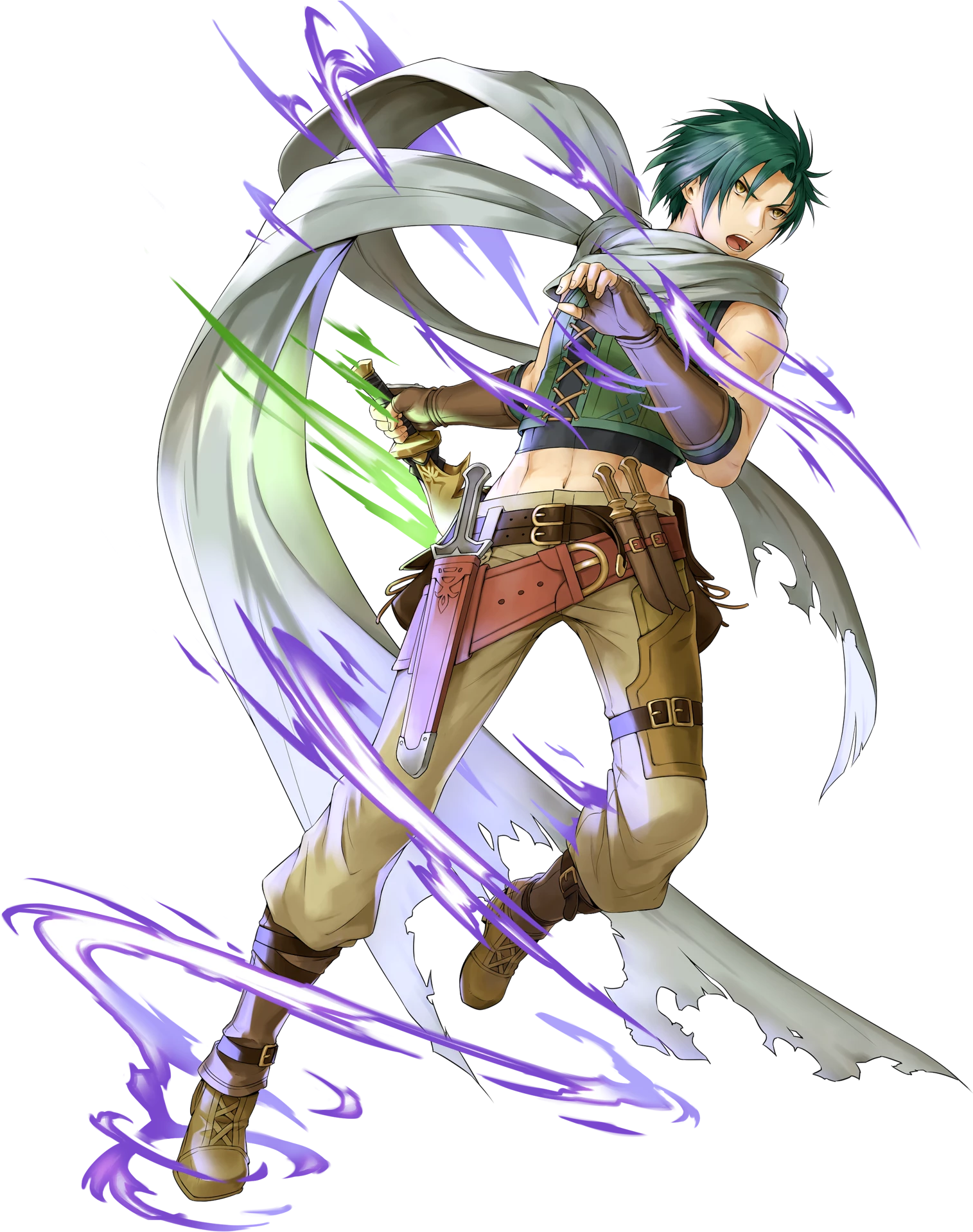 Fantasy Thief Action Pose PNG Image