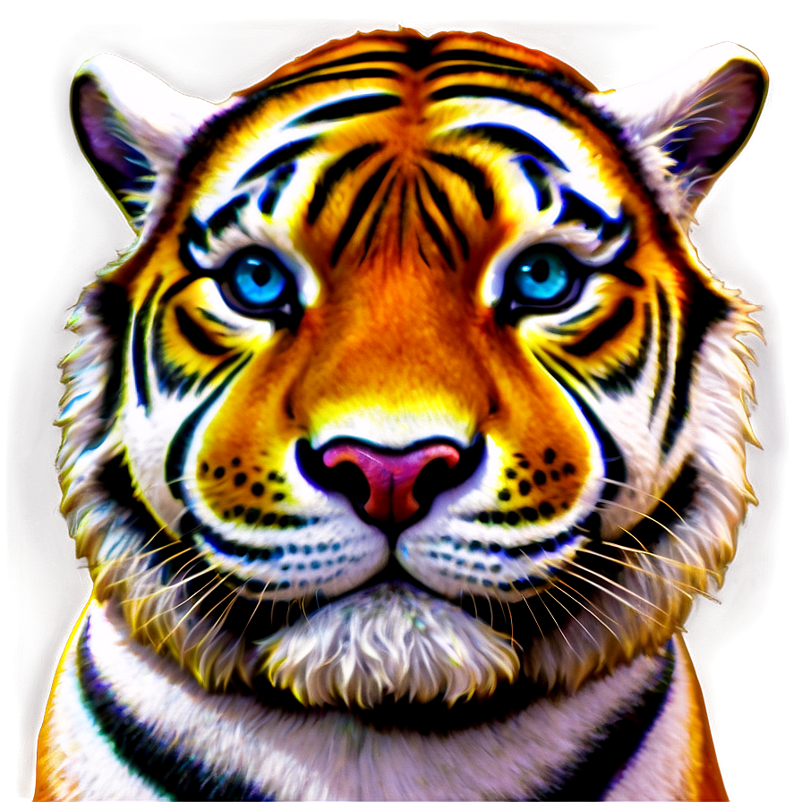 Fantasy Tiger Face Glow Png 19 PNG Image