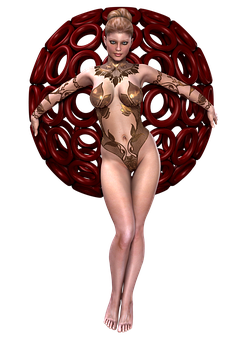 Fantasy Warrior Queen Art PNG Image