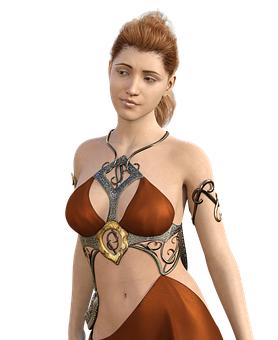 Fantasy Warrior Woman Costume PNG Image