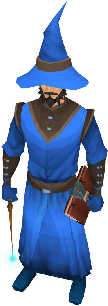 Fantasy Wizard Character3 D Model PNG Image