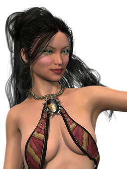 Fantasy Woman3 D Portrait PNG Image