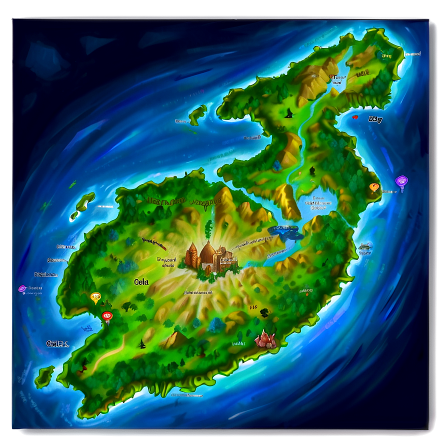 Fantasy World Map Png 31 PNG Image