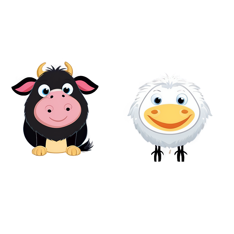 Farm Animals Cartoon Character Png Slh91 PNG Image