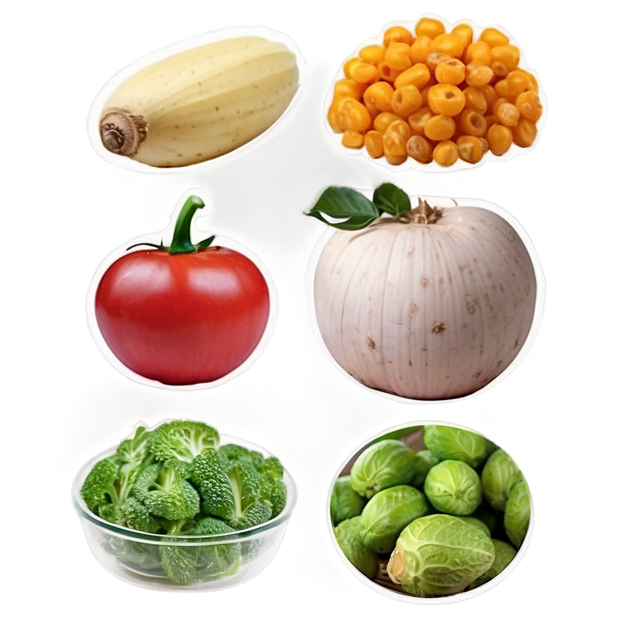 Farm To Table Ingredients Png Awh PNG Image