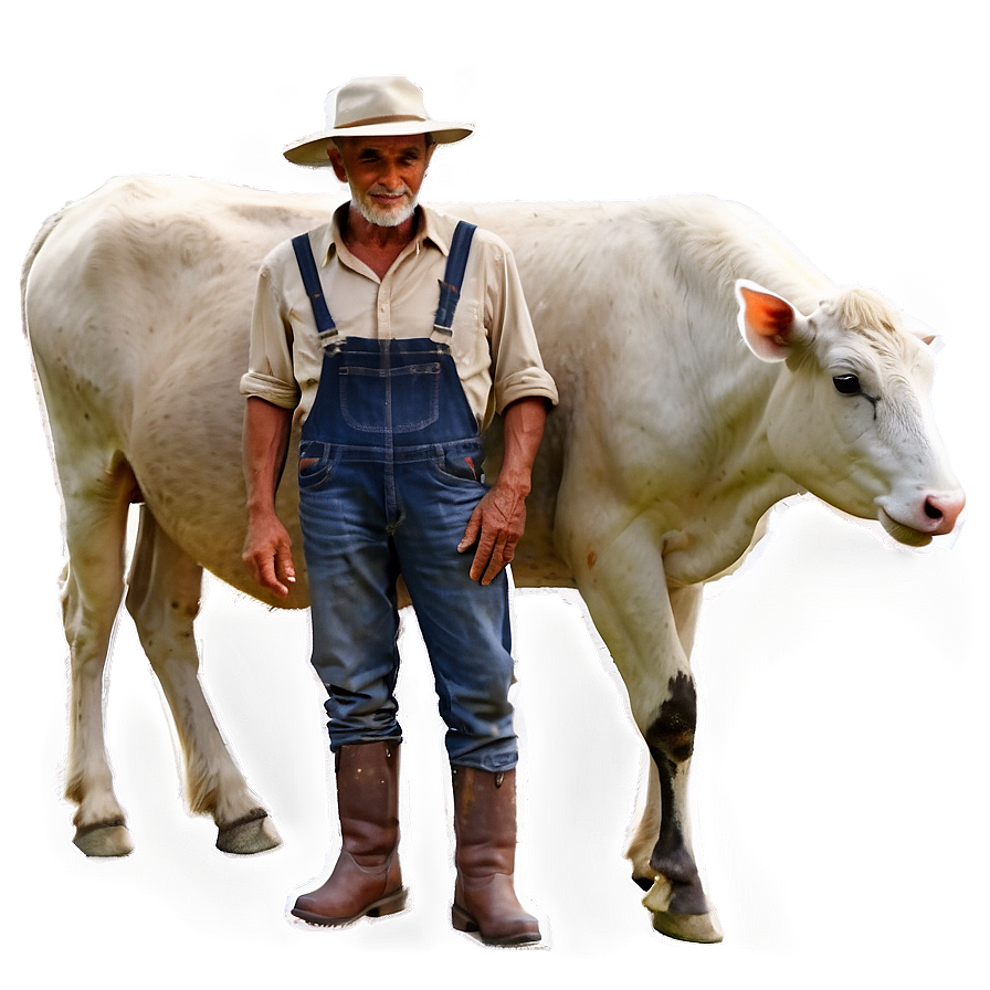 Farmer And Animals Png 05242024 PNG Image