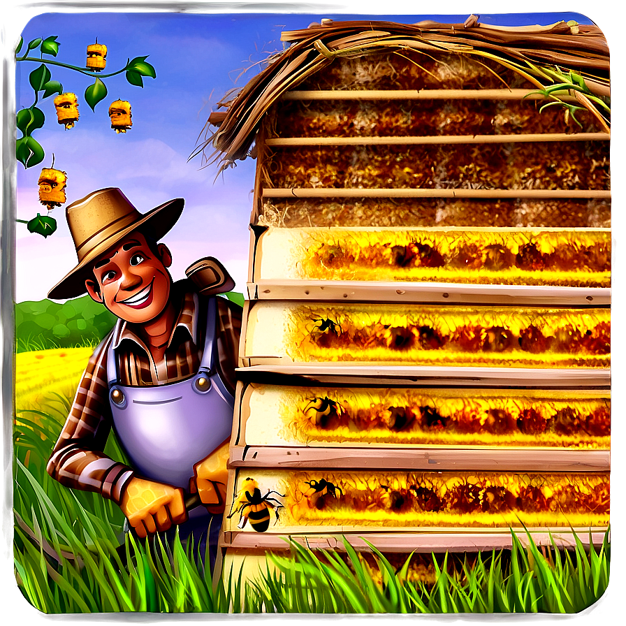 Farmer And Beehive Png 36 PNG Image