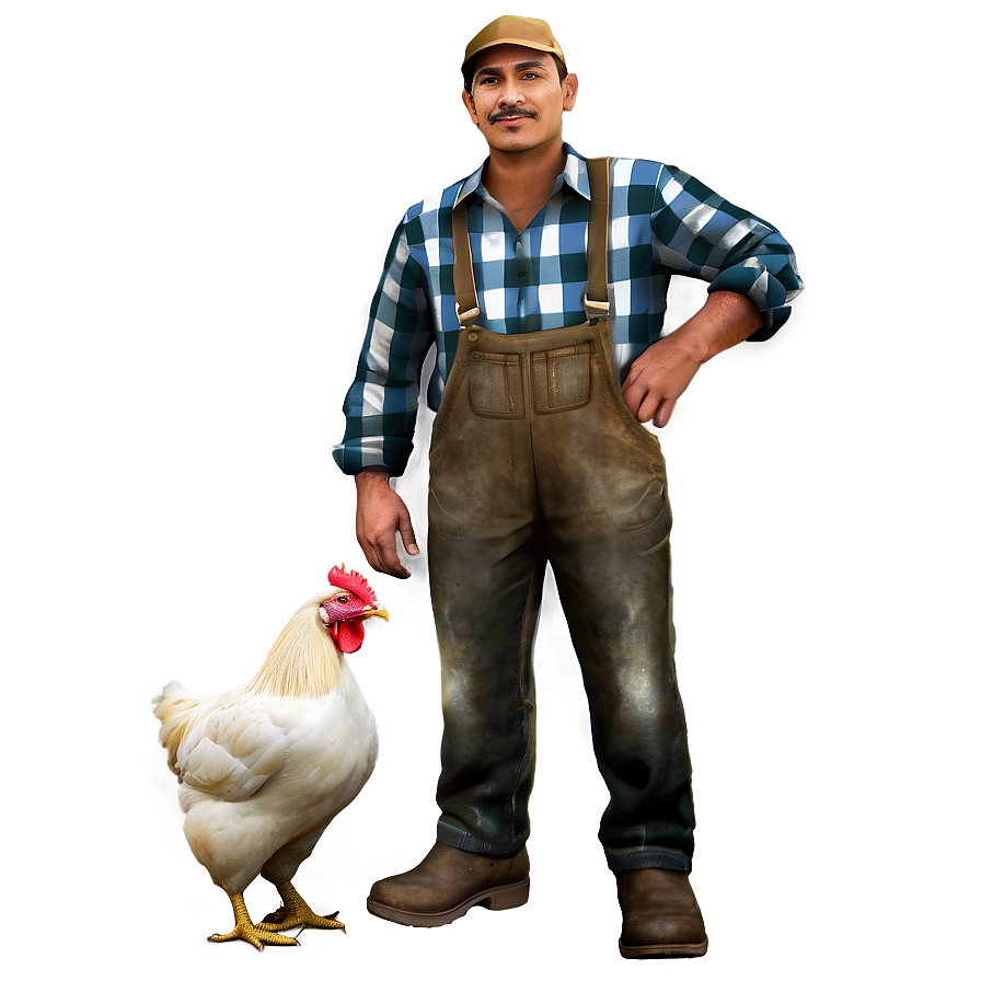 Farmer And Chicken Png 95 PNG Image