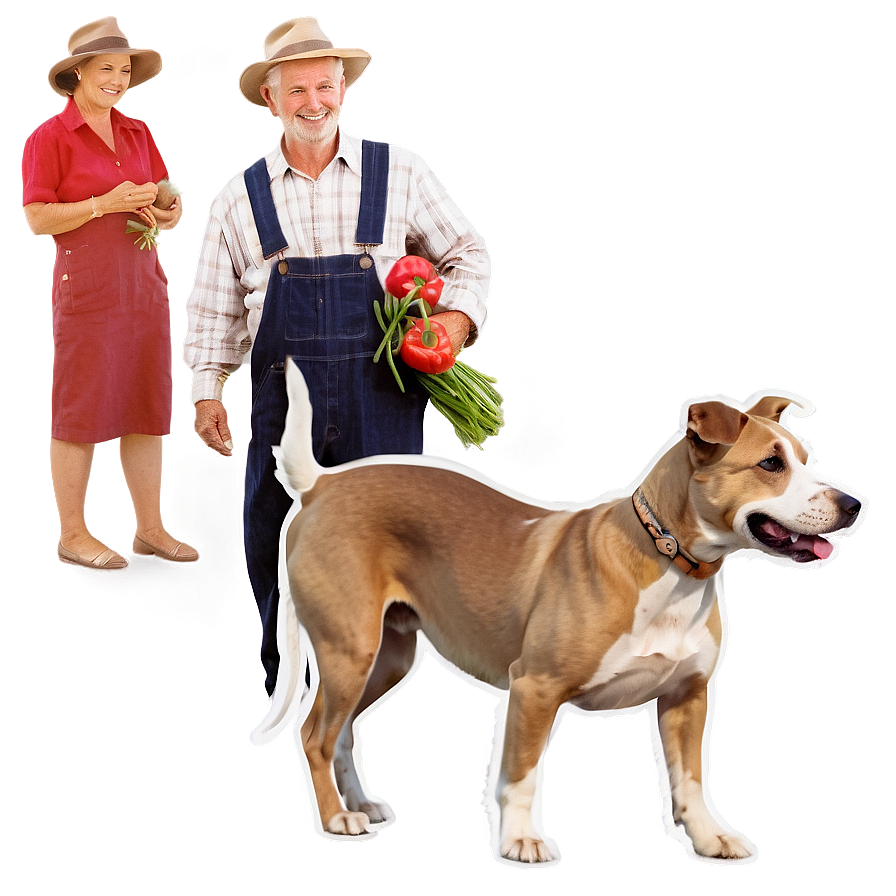 Farmer And Dog Png 05242024 PNG Image