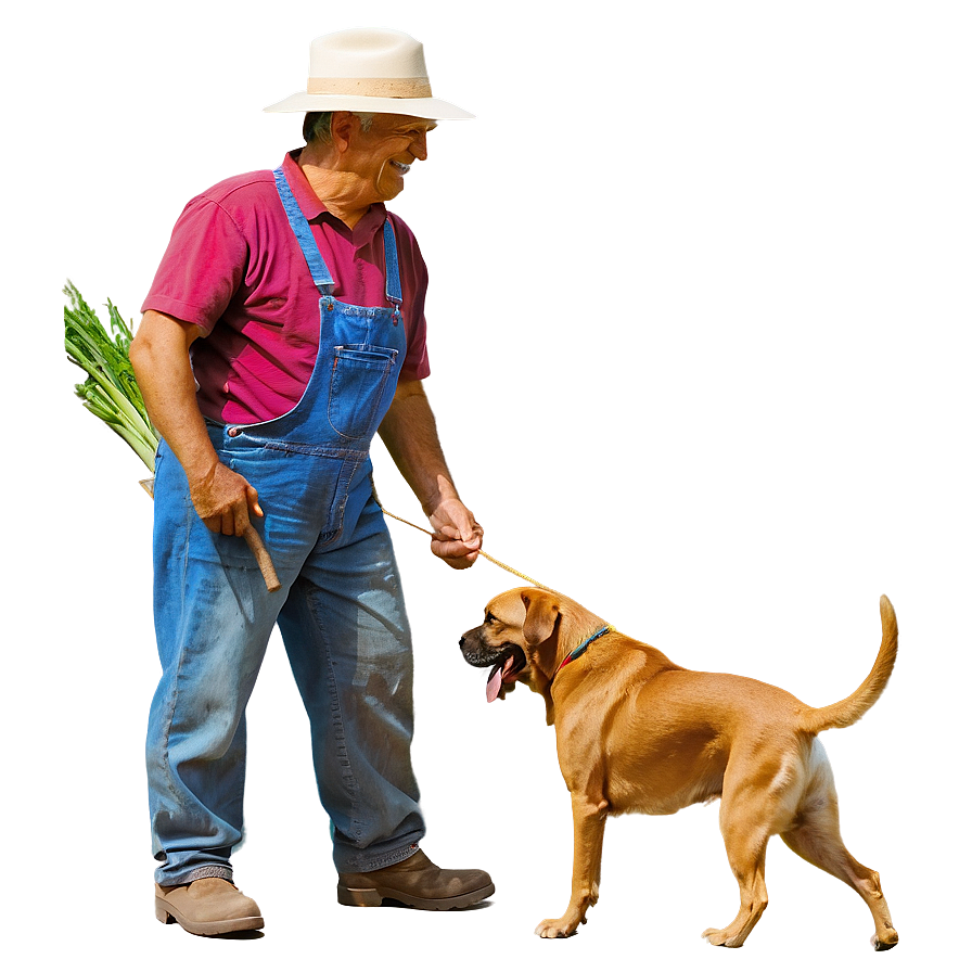 Farmer And Dog Png 45 PNG Image