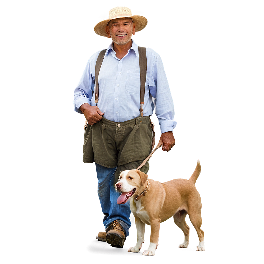 Farmer And Dog Png Pxi73 PNG Image