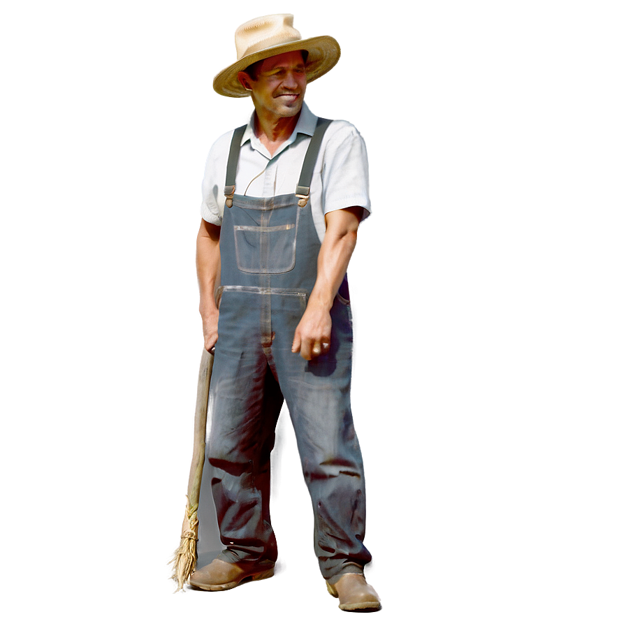 Farmer And Farmhouse Png 05242024 PNG Image