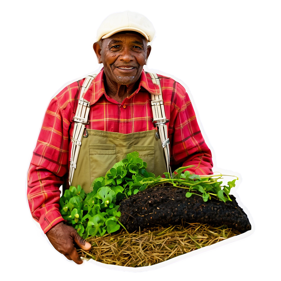 Farmer And Farmhouse Png Xoc PNG Image