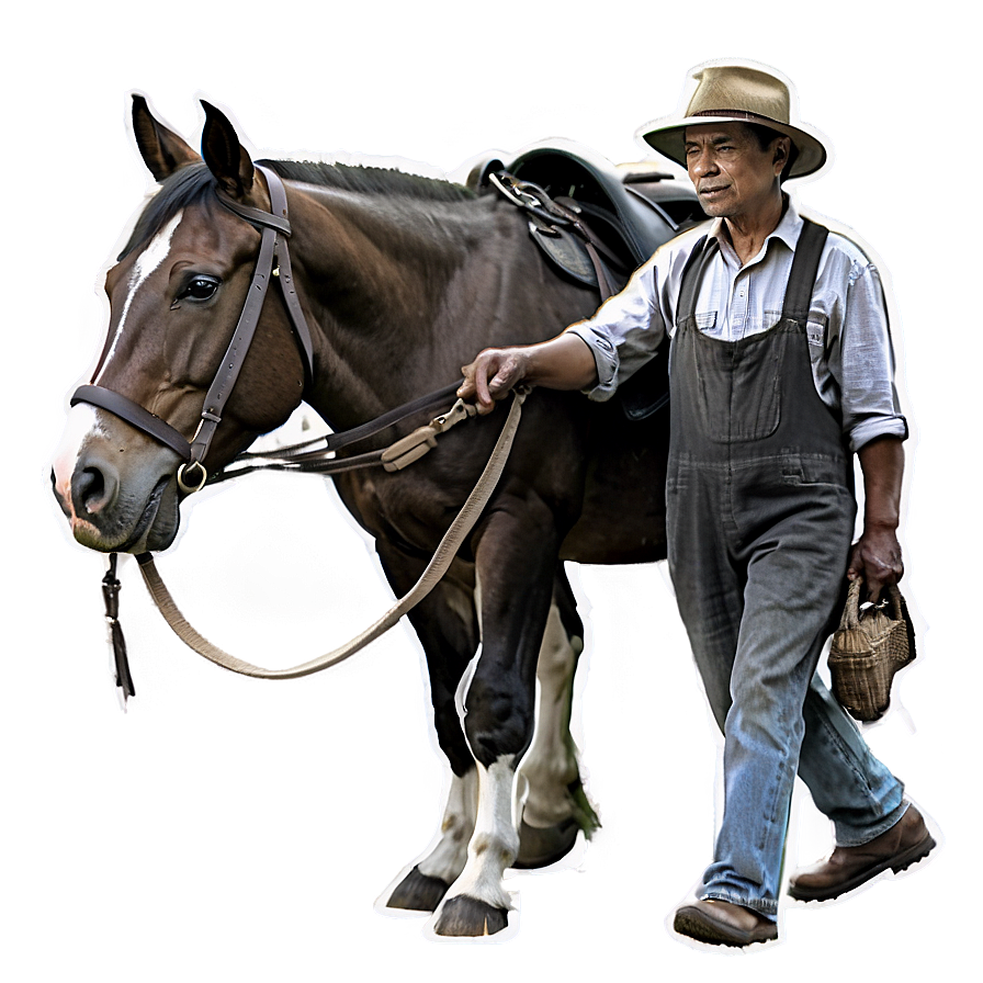 Farmer And Horse Png 19 PNG Image