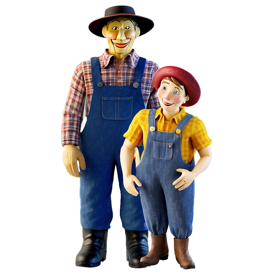 Farmer And Scarecrow Png Fsf PNG Image