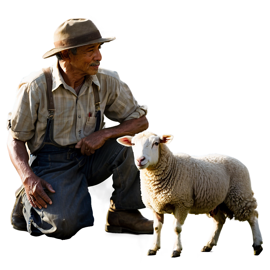 Farmer And Sheep Png Ikd92 PNG Image