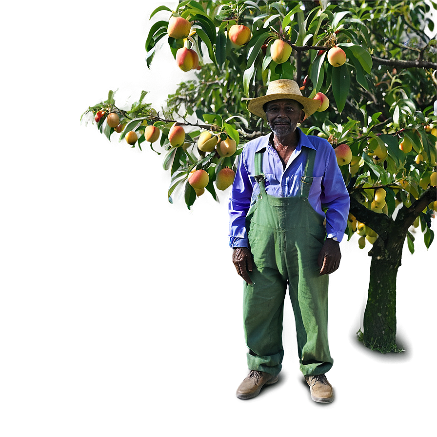 Farmer In Orchard Png 05242024 PNG Image