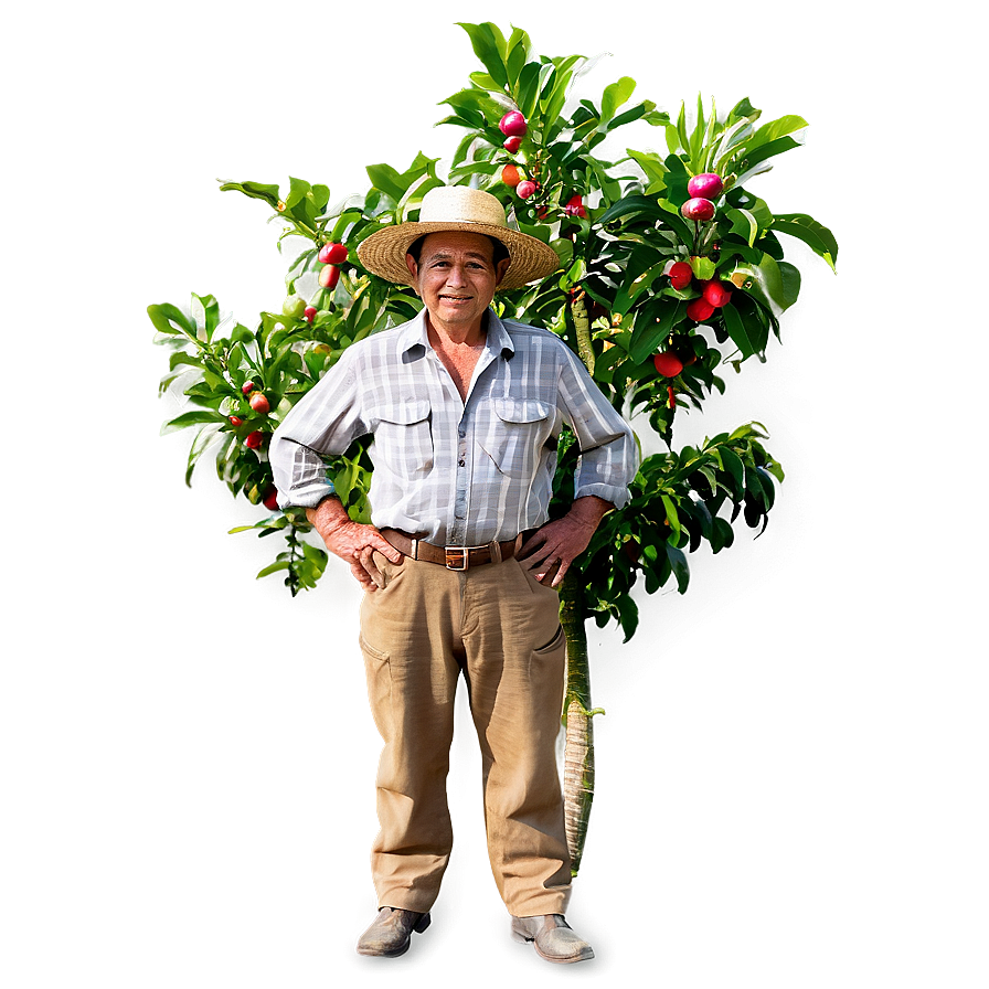 Farmer In Orchard Png Cyh PNG Image