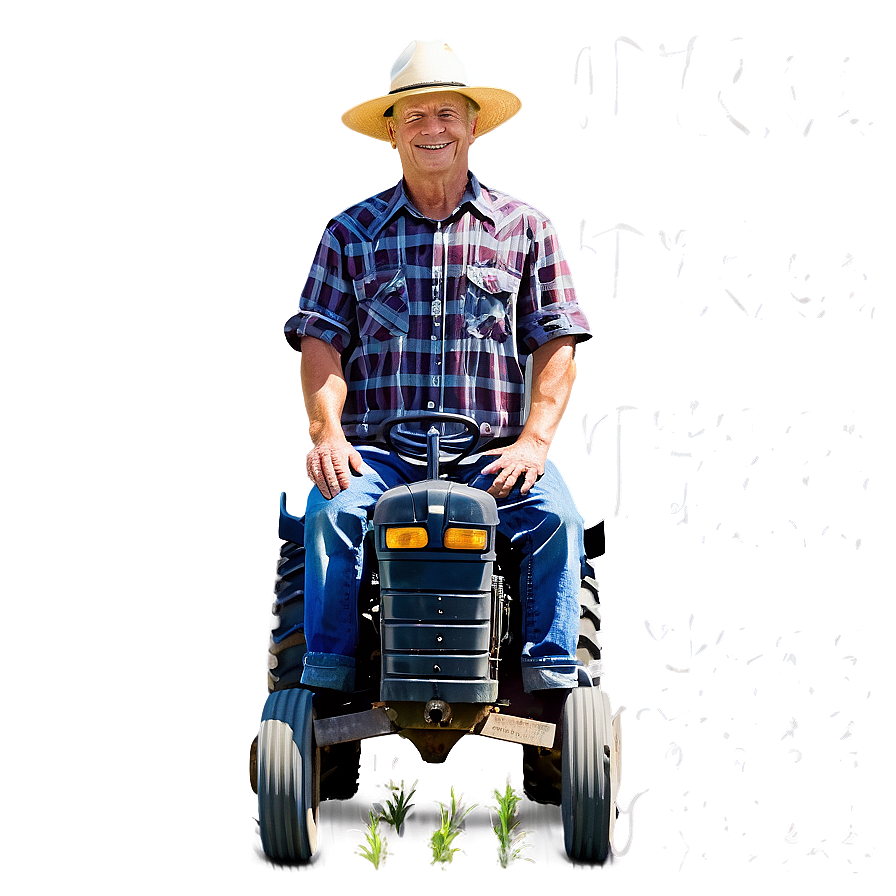 Farmer On Tractor Png Jul PNG Image