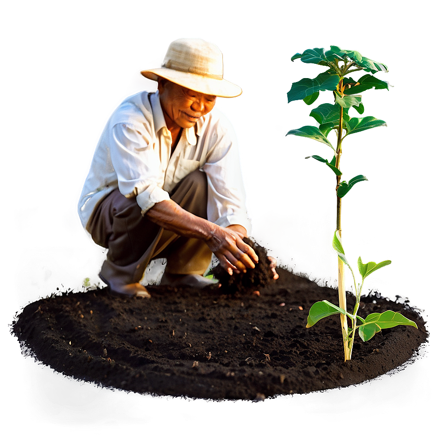 Farmer Planting Seeds Png Ljk39 PNG Image