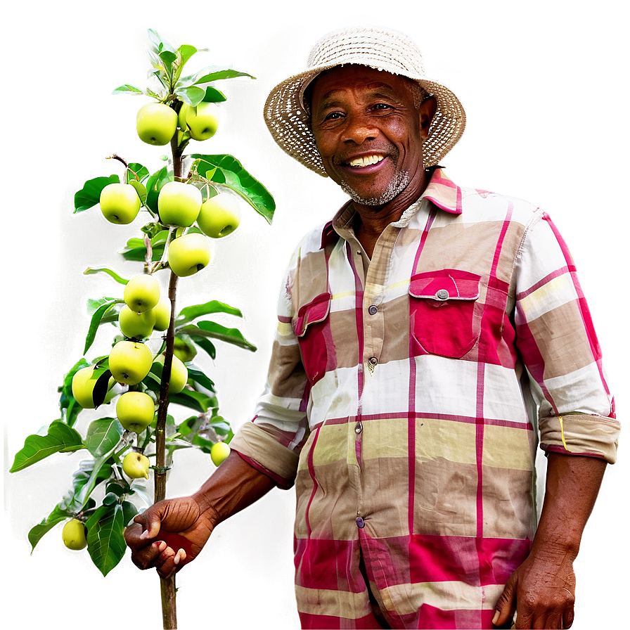 Farmer With Apple Trees Png 05242024 PNG Image