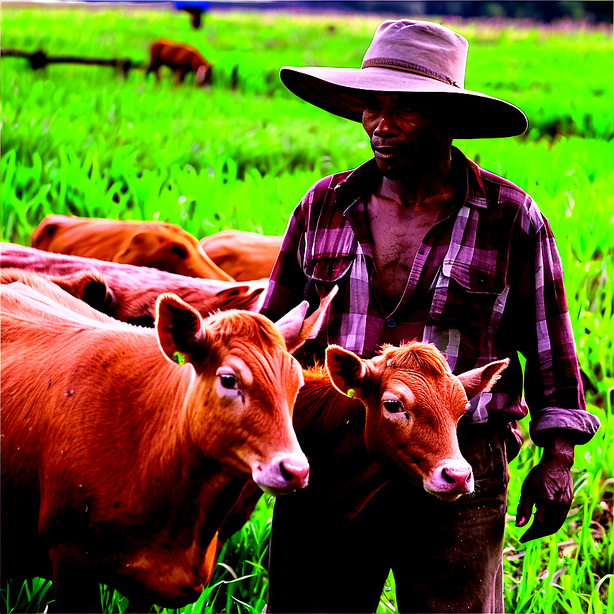 Farmer With Livestock Png 58 PNG Image