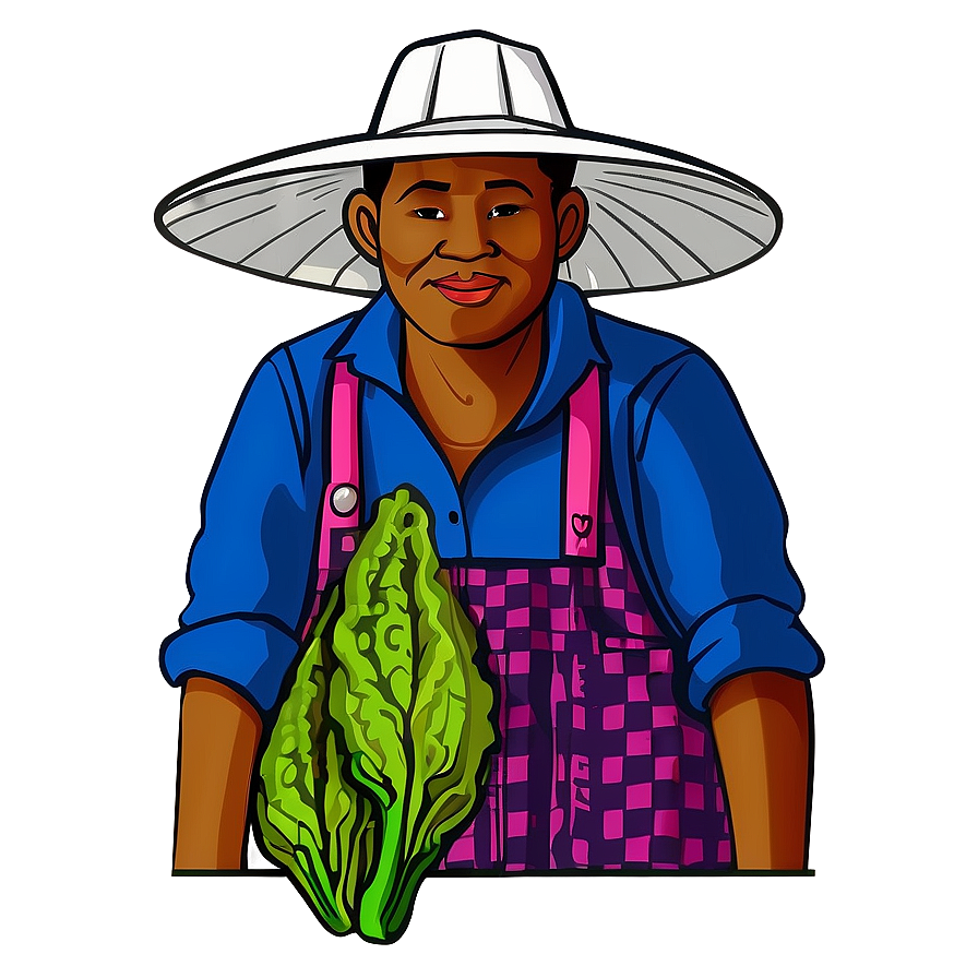 Farmer With Vegetables Png Fvg PNG Image