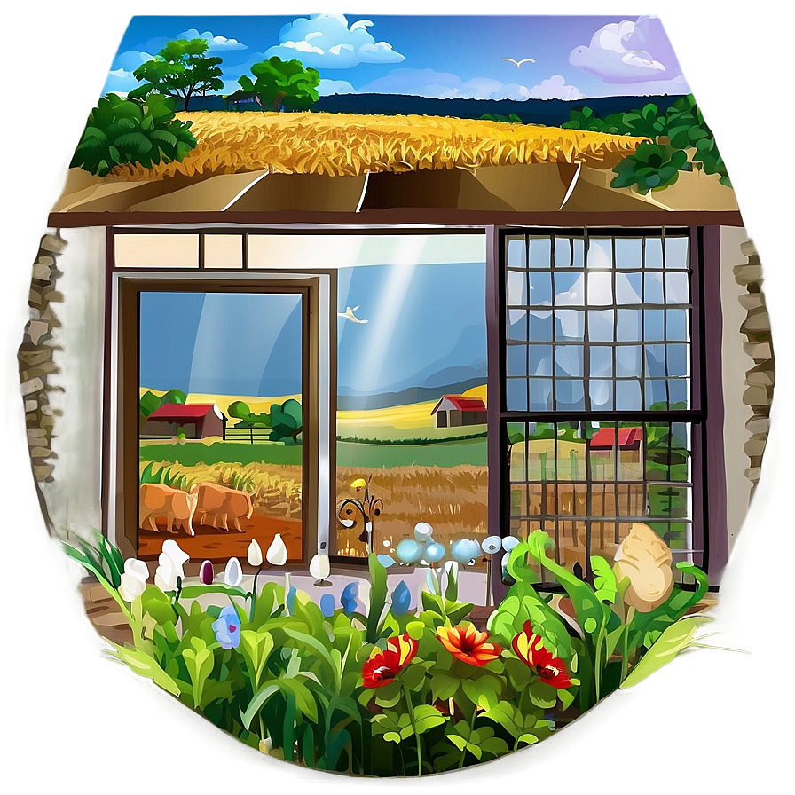 Farmhouse Scenery Png Bvg66 PNG Image