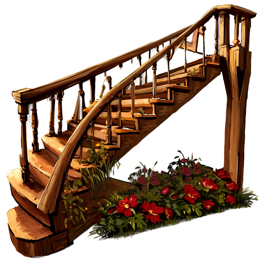 Farmhouse Staircase Png Vav PNG Image