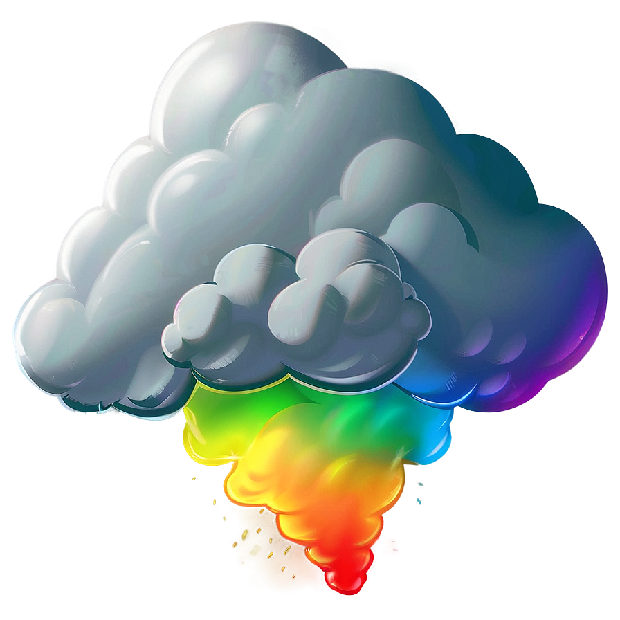 Fart Cloud With Rainbow Png 27 PNG Image