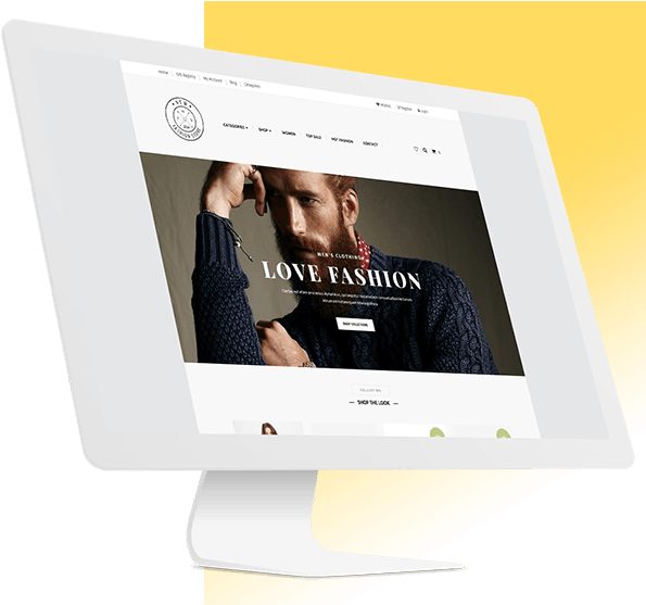 Fashion Ecommerce Website Display PNG Image