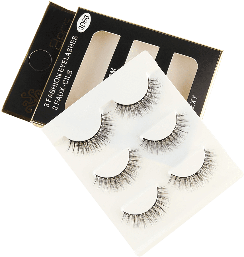 Fashion Faux Eyelashes Pack PNG Image