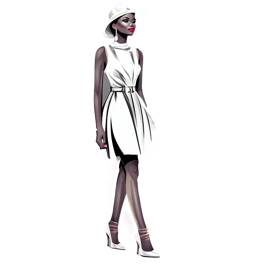 Fashion Illustration Art Png Hef PNG Image