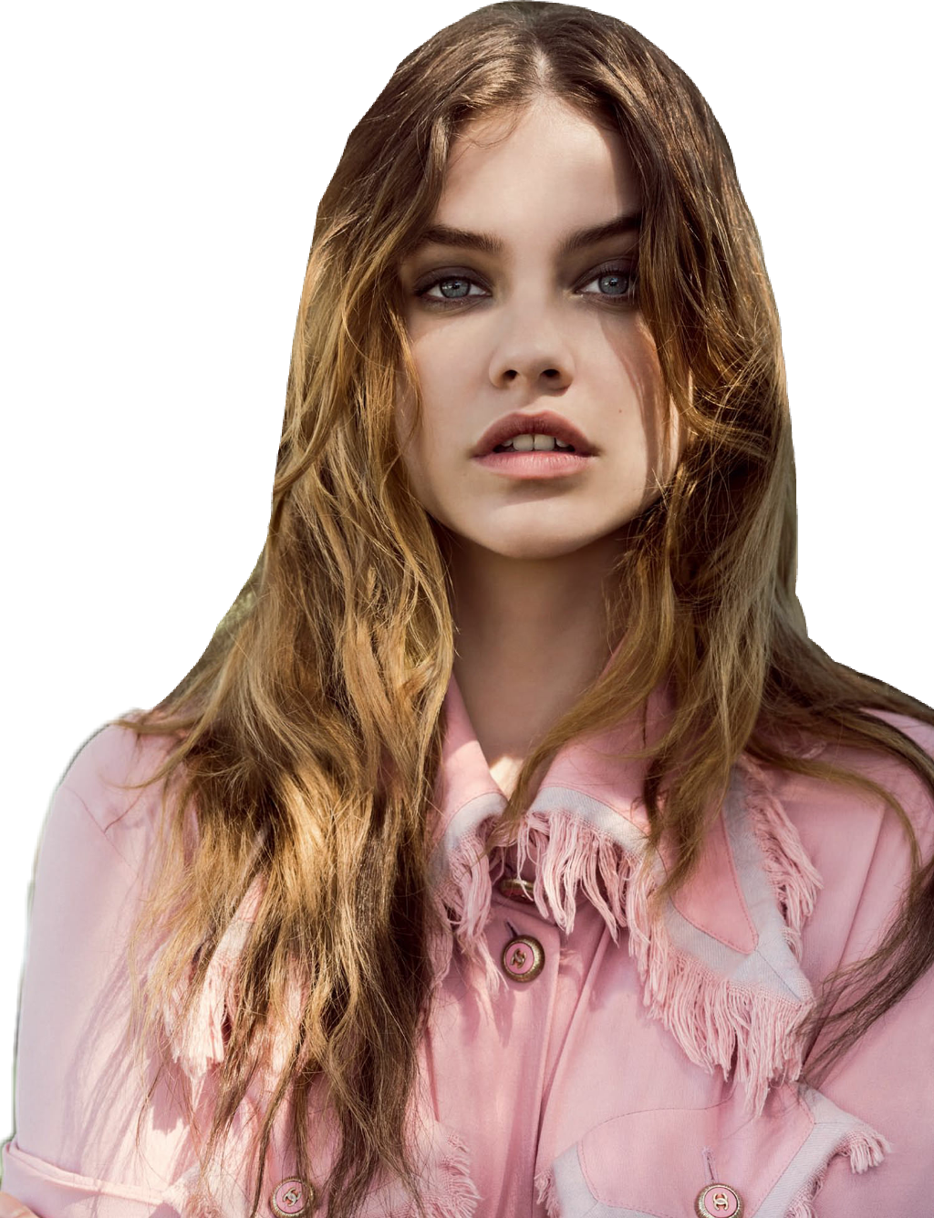 Fashion Portrait Pink Jacket PNG Image