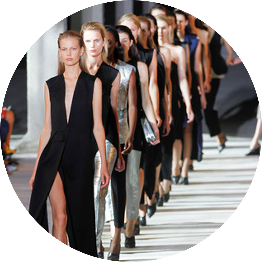 Fashion Runway Models Parade PNG Image