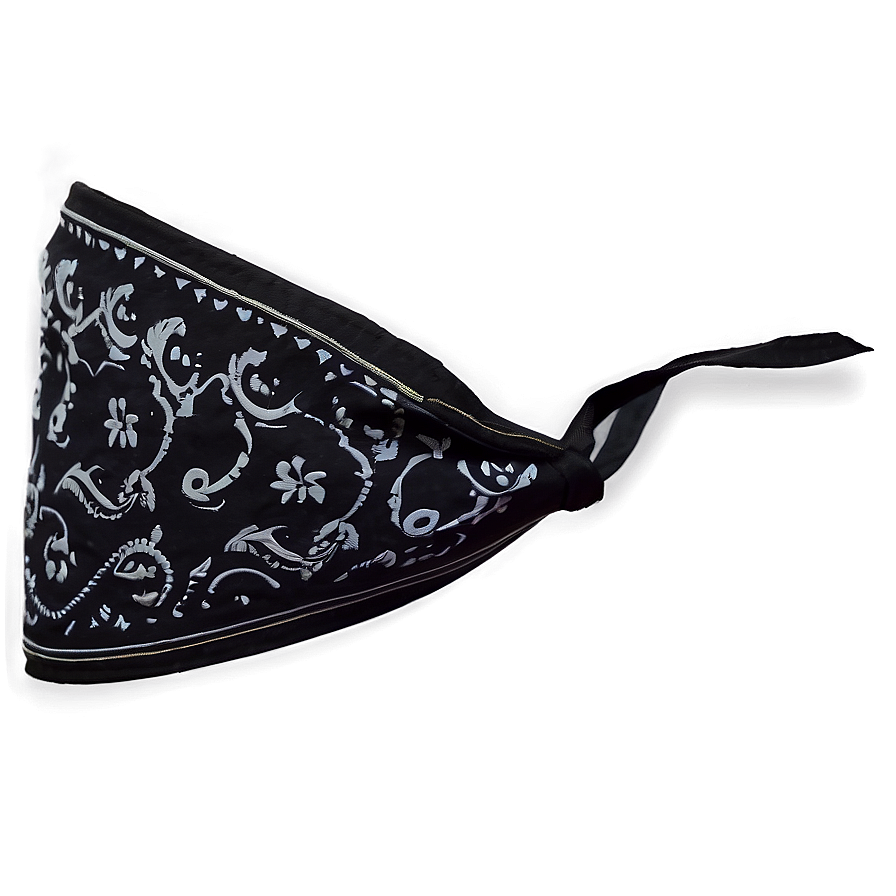 Fashionable Black Bandana Png 06122024 PNG Image