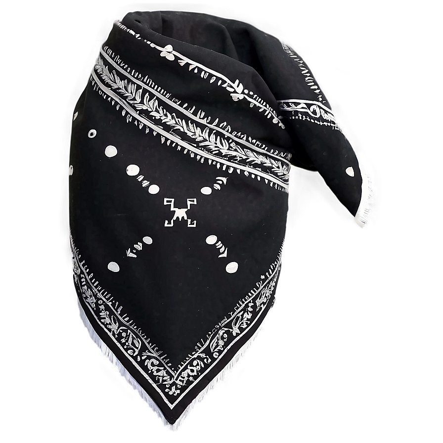 Fashionable Black Bandana Png 5 PNG Image