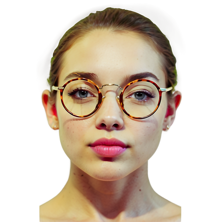 Fashionable Round Glasses Png 05252024 PNG Image