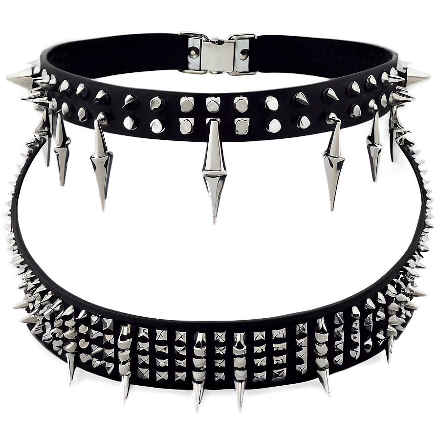 Fashionable Spiked Choker Trends Png 06282024 PNG Image