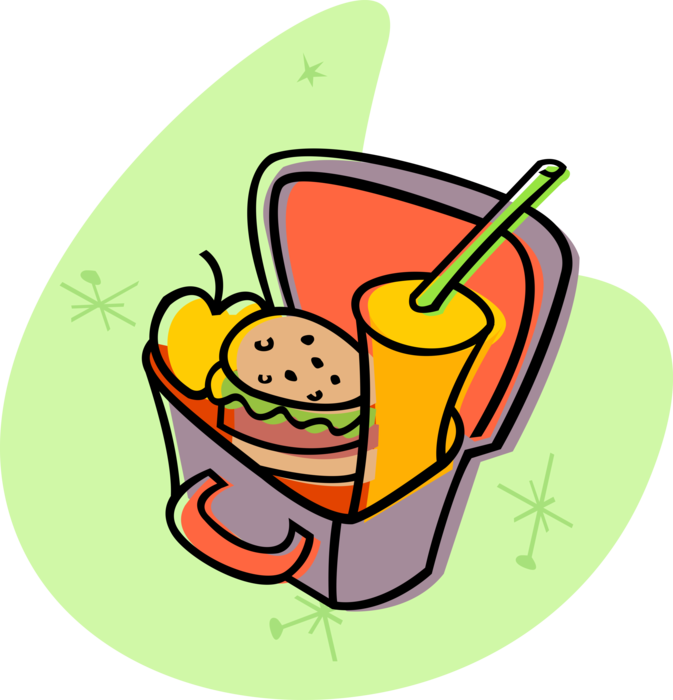 Fast Food Cartoon Combo PNG Image