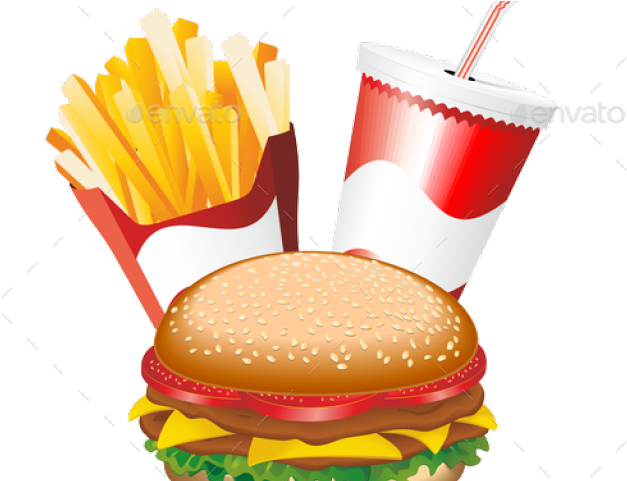 Fast Food Combo Illustration PNG Image