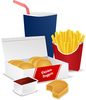 Fast Food Combo Vector Illustration PNG Image