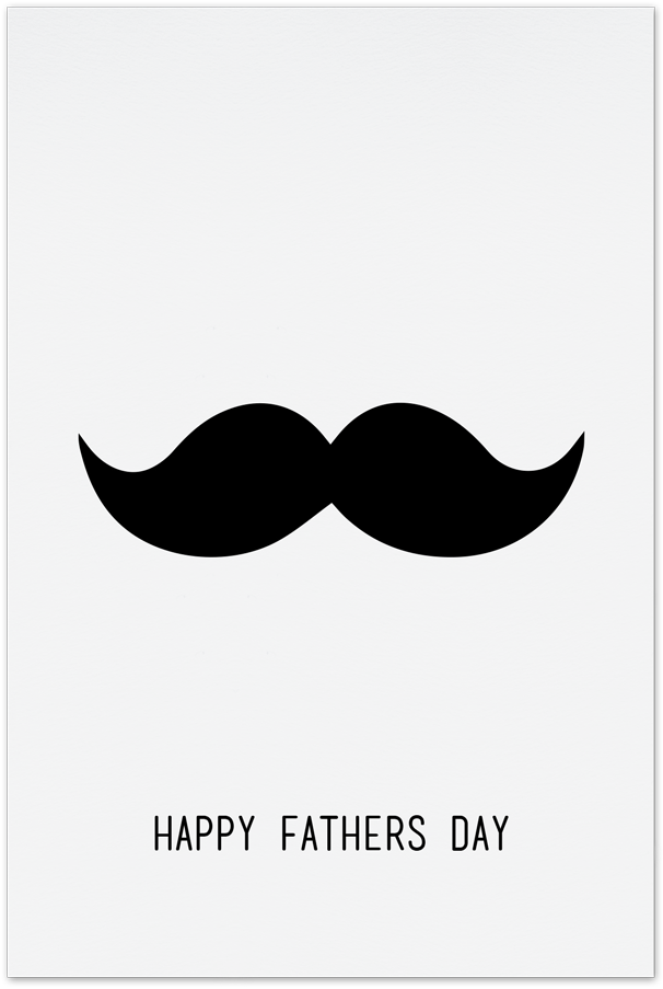 Fathers Day Mustache Greeting PNG Image