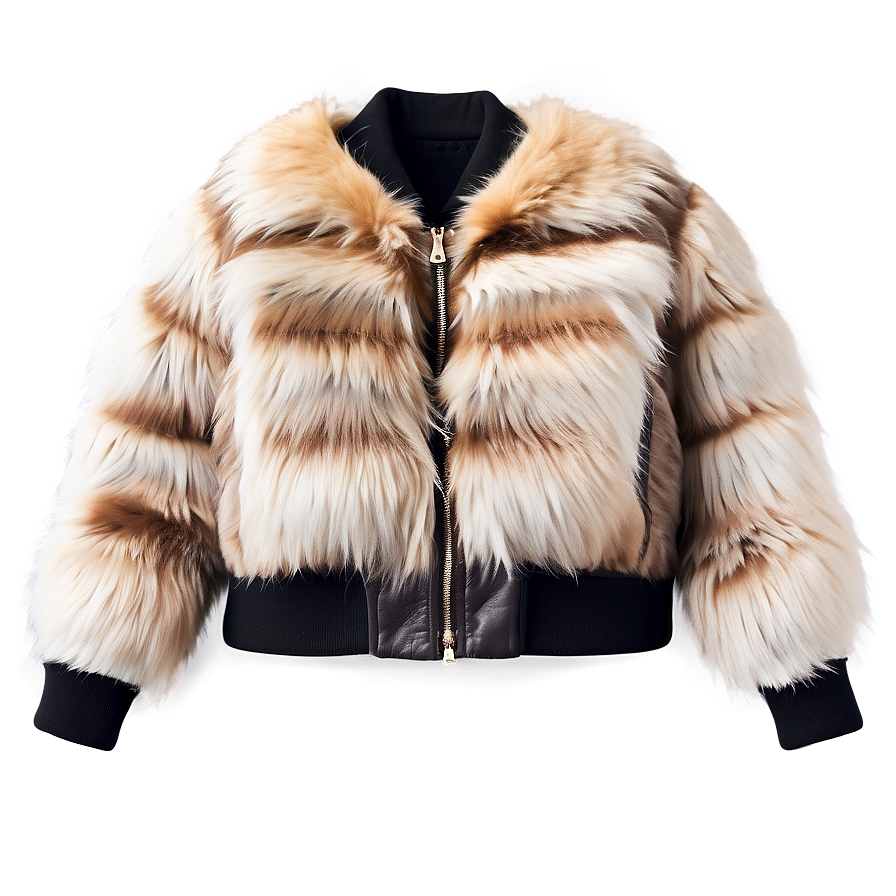 Faux Fur Bomber Jacket Png 06282024 PNG Image