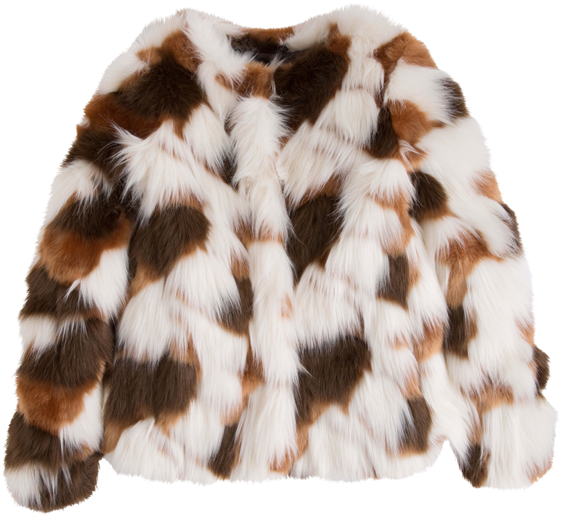 Faux Fur Coat Isolated PNG Image